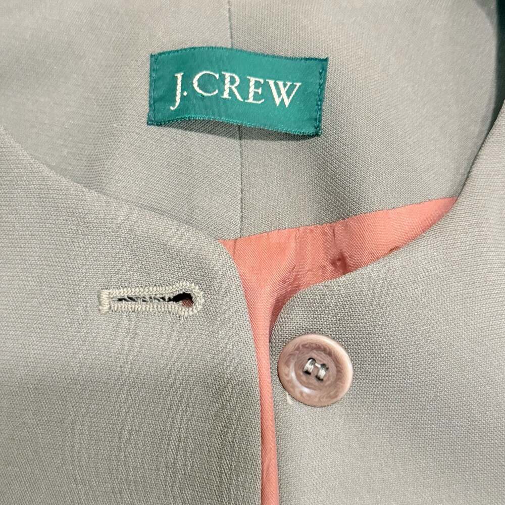 J.Crew Vintage Collarless Blazer Jacket, Size 2P - Picture 3 of 9